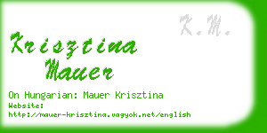 krisztina mauer business card